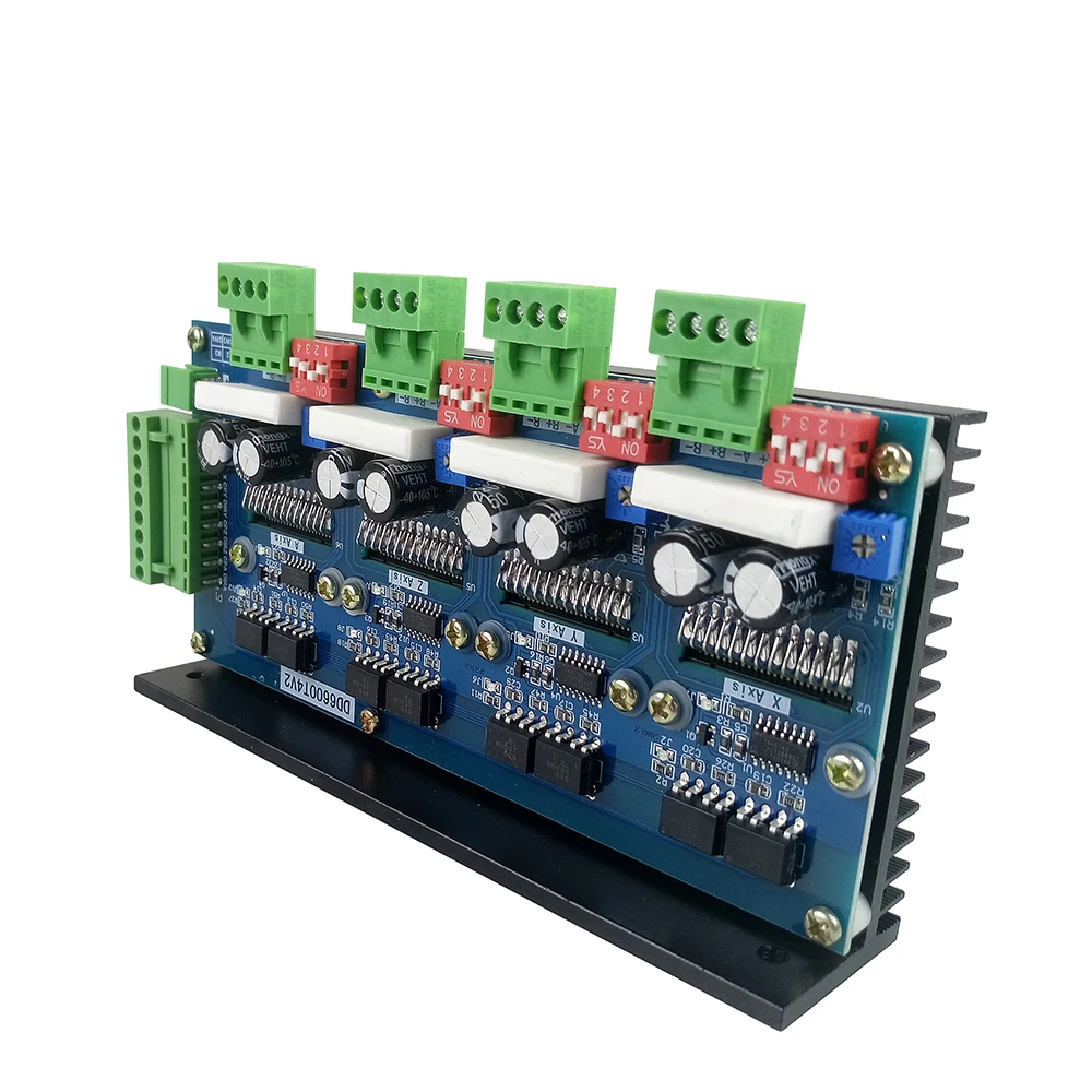 Hot!  4-Axis stepper motor 2-phase stepper motor driver drives 4A 16 subdivision TB6600 DD6600T4V2