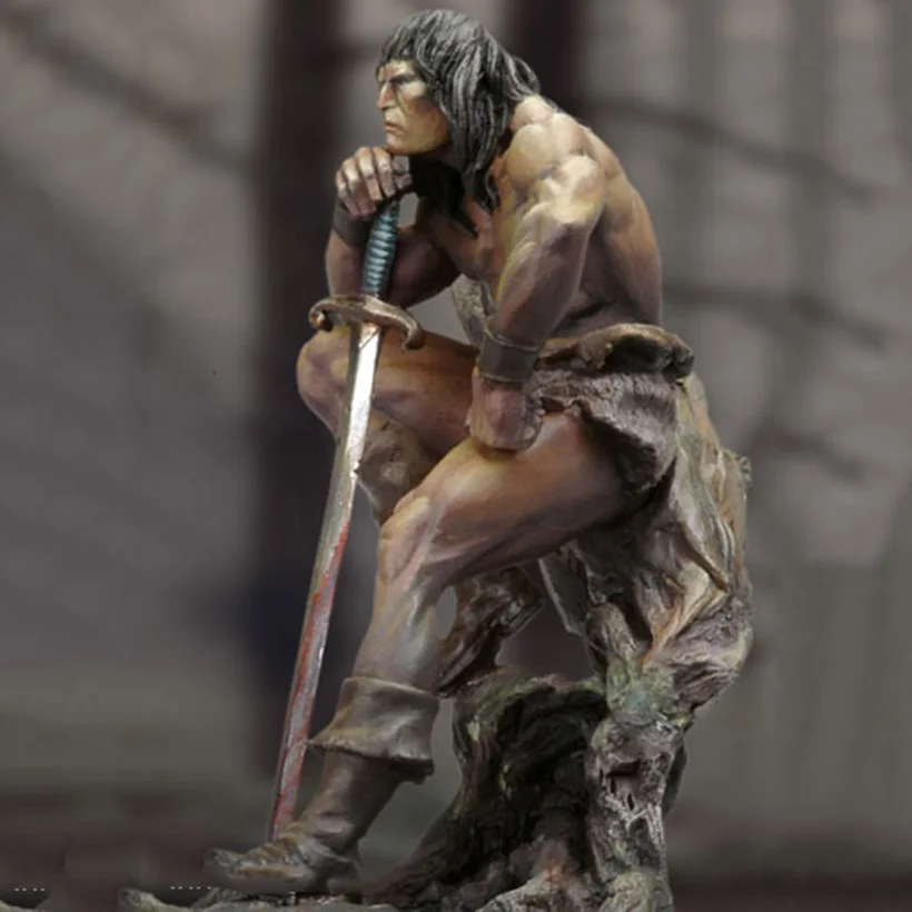 Resin Figure 1/32 54mm ancient man sit   Model Unassambled Unpainted  Figure Building Kit