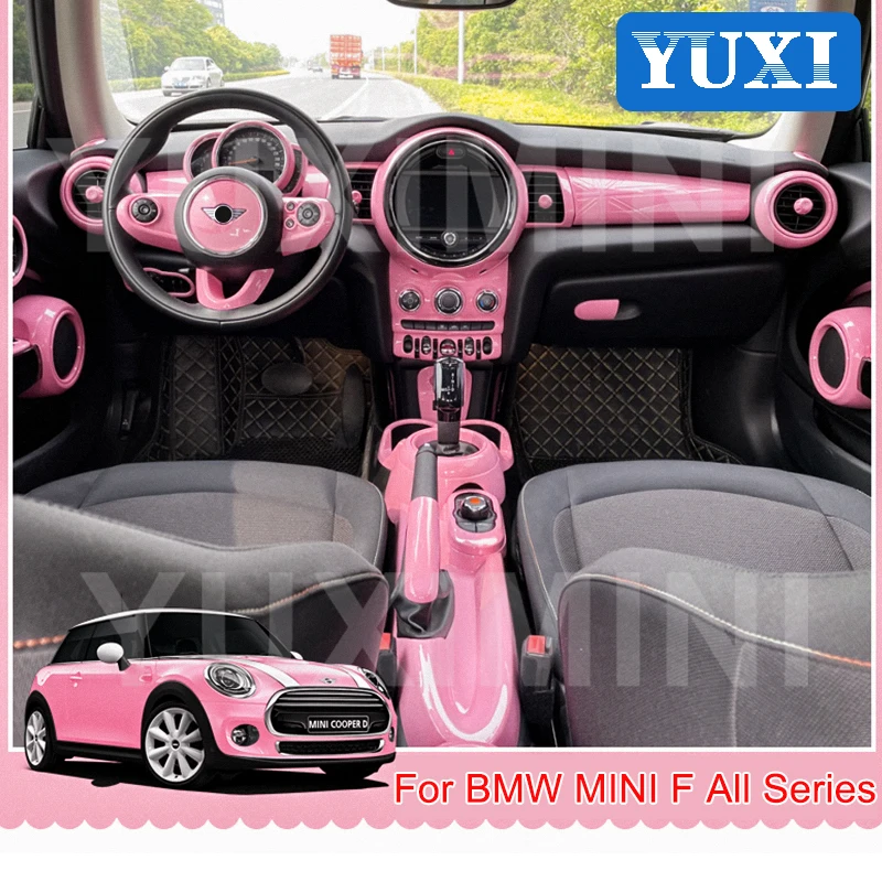 Car Interior Decoration Accessories ABS Plastic Protective Shell Cherry Powder For BMW MINI ONE Cooper S JCW F54 F55 F56 F57 F60