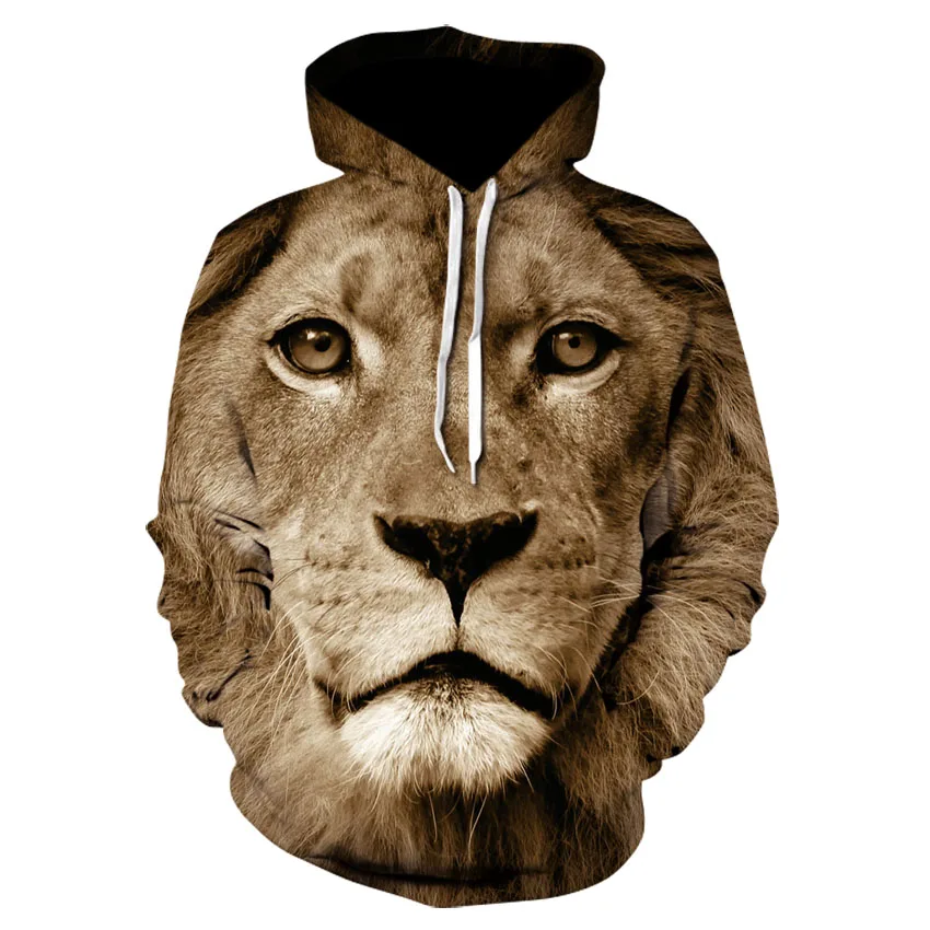 

Men's New Animal Print Hoodie 3d Lion Head Hoodie for Fall 2021 Brand Hoodie Fashion 3D Printing Hoodie