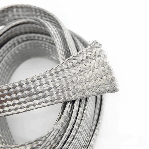 Imagen 2 del producto Funda trenzada de cobre estañado, protector de Cable de señal de Audio, 2M, 4, 6, 8, 10, 16, 18, 22, 28 mm