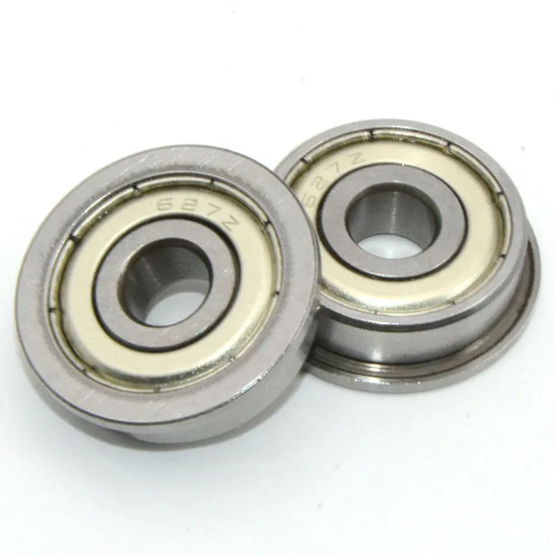 200pcs/lot  Flanged bearing  F627ZZ F627-ZZ Z F627Z 7x22x7 shielded flange deep groove ball bearings  7*22*7 mm