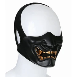 Skull Samurai Paintball Mask Half Face Tactical Masks Wargame Gear Halloween Costume Cosplay Hunting Mask