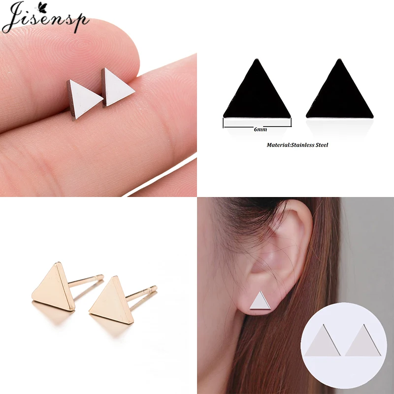 Jisensp Fashion Small Deer Stud Earrings for Women Girls Stainless Steel Jewelry Earing Cute Star Paw Earrings Christmas Gift