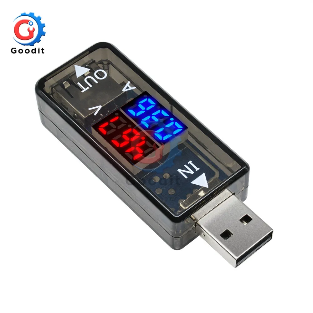 LED Digital Dual USB Port Current Voltage Charging Test Detector Tester Battery Doctor Meter Monitor Voltmeter Ammeter Charger