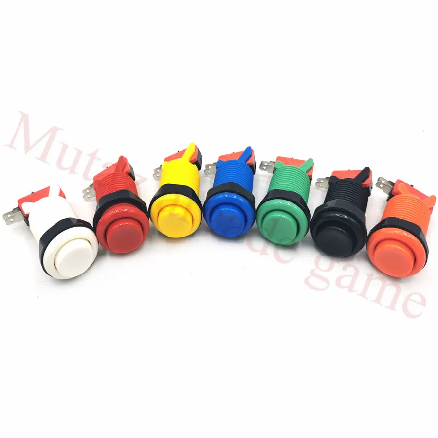 12Pcs/Lot Baolian 28mm American Happ Type Standard Push Buttons with Micro Switch for Arcade MAME JAMMA cabinet machine