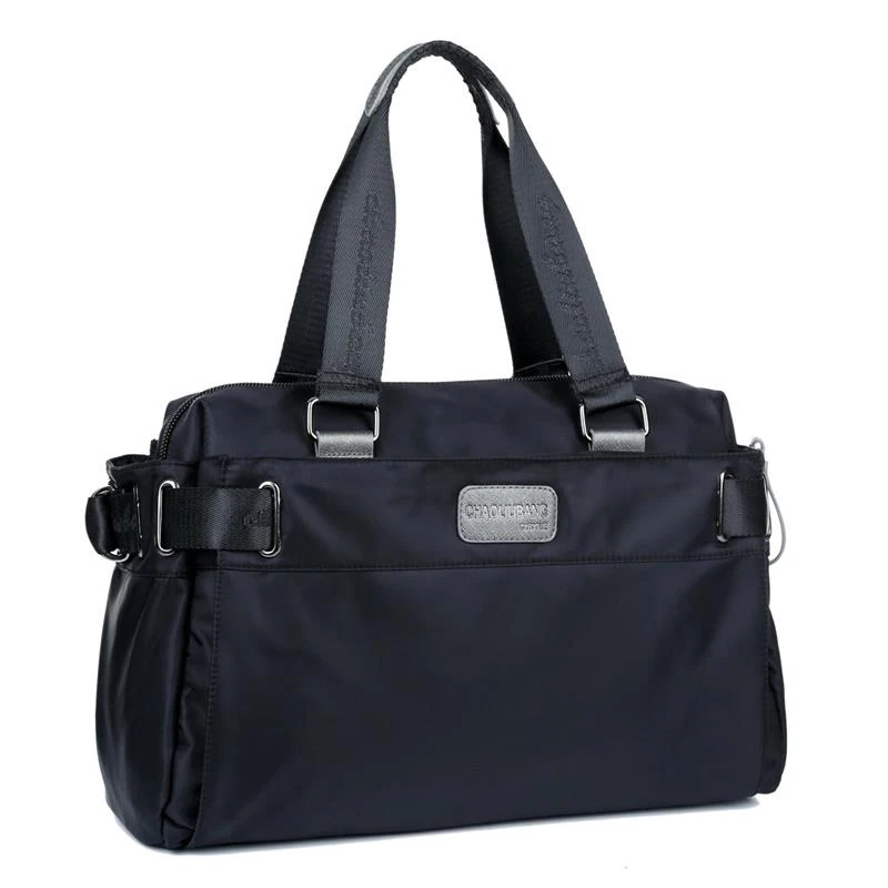 Bolso de nailon portátil para hombre y mujer, bolsa de hombro multifuncional, grande, de Color sólido, para equipaje de fin de semana, de alta