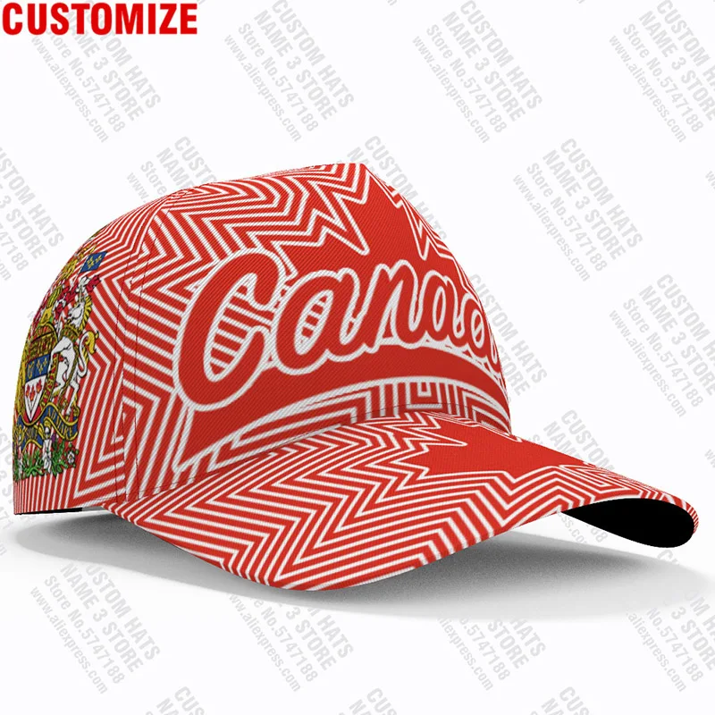 Canada Baseball Caps Free 3d Custom Made Name Number Team Logo Ca Hat Can Travel French Nation Maple Leaf Flag Canadian Headgear