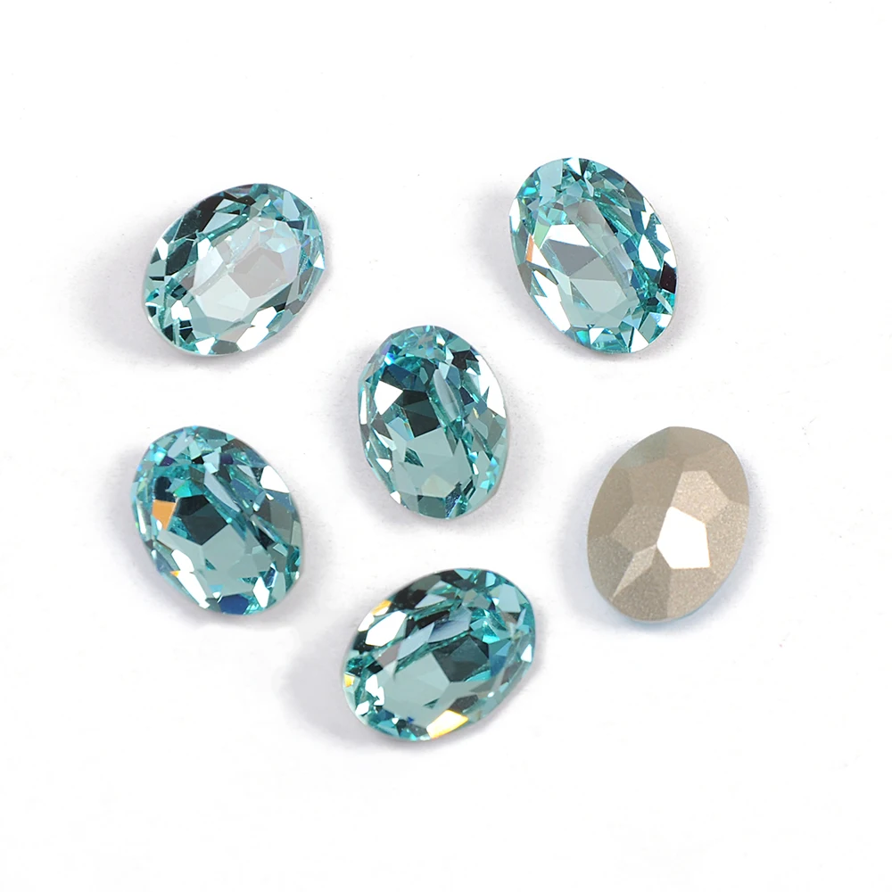 YANRUO 4120 Oval Ornamente Strass Glas Edelsteine DIY Nähen Kristalle Fancy Stones Pointback Genäht Strass Helle Für Kleidung – Detail 3