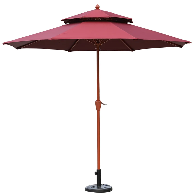 Outdoor Umbrella Patio Umbrella Outdoor Large Sun Umbrella Folding Central-Column Umbrella Beach Parasol