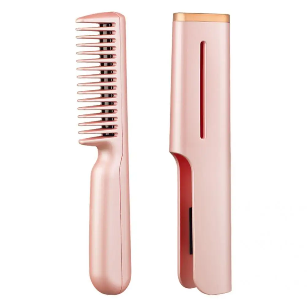 with Charging Cable  Chic Ladies Compact Hair Care Comb USB Interface Straightening Brush Sturdy   for Beauty