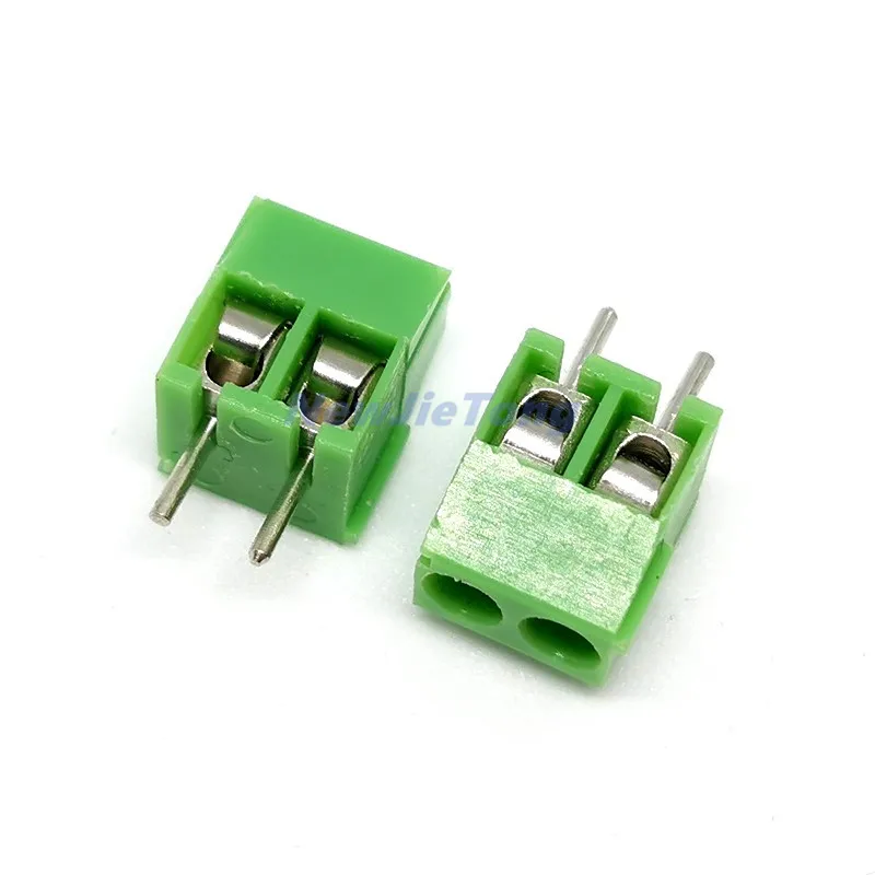 500pcs KF350-3.5-2P Terminal 300V 10A Screw 2Pin 3.5mm Straight Pin PCB Screw Terminal Block Connector