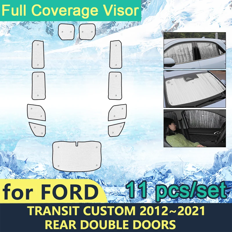 

Full Covers Sunshades For Ford Transit Custom 2012~2021 Car Sun Protection Windshields Side Window Visor Accessories Shaby