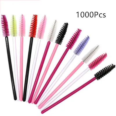 1000pcs Eyelash Extension Disposable Eyebrow brush Mascara Wand Applicator Spoolers Eye Lashes Cosmetic Brushes Set makeup tools