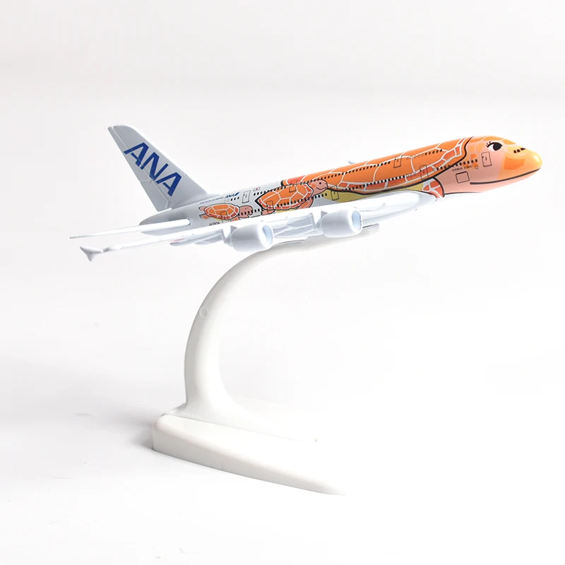 JASON TUTU 16CM ANA meer schildkröte malerei Airbus A380 Flugzeug Modell Flugzeug Modell Diecast Metall Flugzeuge Modell Alle Nippon airways