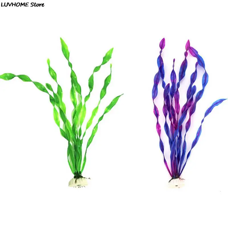 Fish Tank Decoration Aquarium Ornaments Purple Green Artificial Aquatic Plastic Underwater Water Grass Plant Landscape Decor