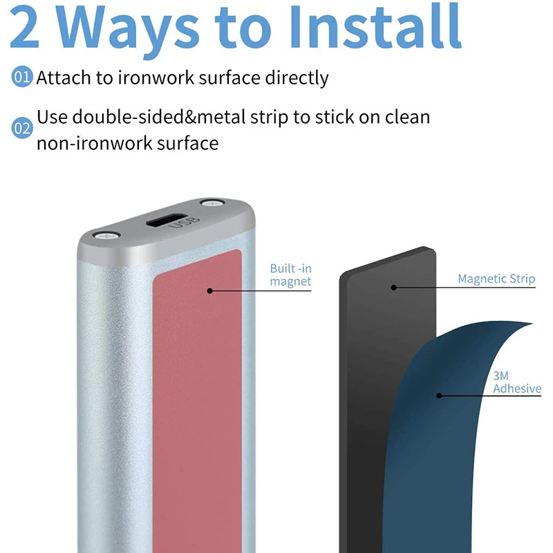 24 LED Night Light With Motion Sensor Closet Light USB Rechargeable Magnetic Stick-on Anywhere for Wardrobe Kitchen Stairs