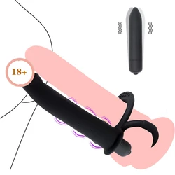 Double Penetration Penis Dildo Vibrators Sex Toys For Women Men Anal Beads Butt Plug G Spot Massager For Adults 18+