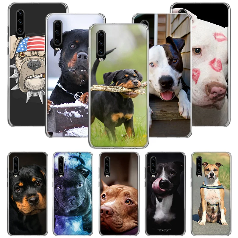 Pit Bull Lovely Pet Dog Pitbull Phone Case for Huawei P30 P20 P40 P50 P10 Mate 40 30 10 20 Lite Pro Silicone Soft Shell Coque