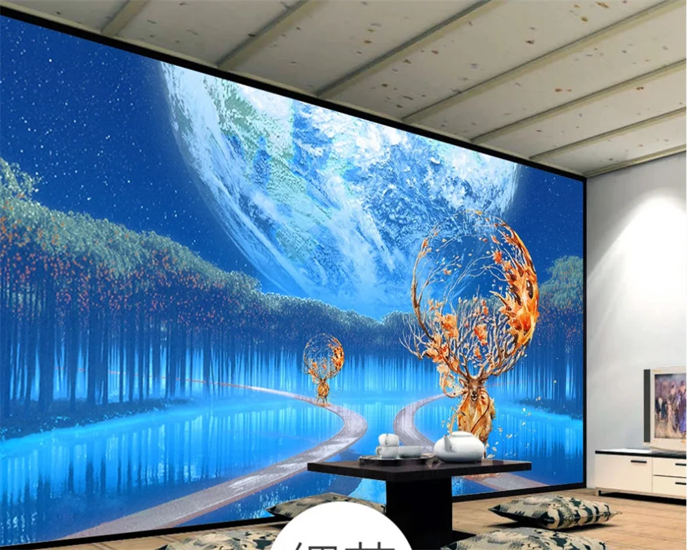 

Custom 3D wallpaper mural modern minimalist 3d stereo landscape artistic conception marble background wall