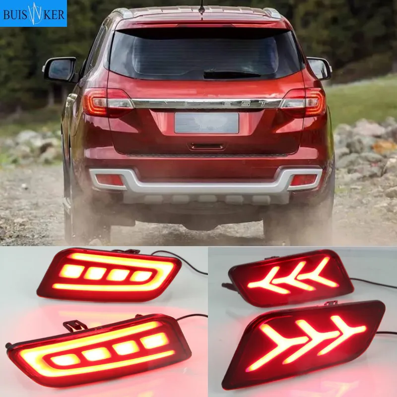 

1 комплект для ford Everest 2016-2019 светодиодный DRL задний бампер светильник с лампой против тумана для вождения тормозной светильник s Поворотная сигнальная лампа
