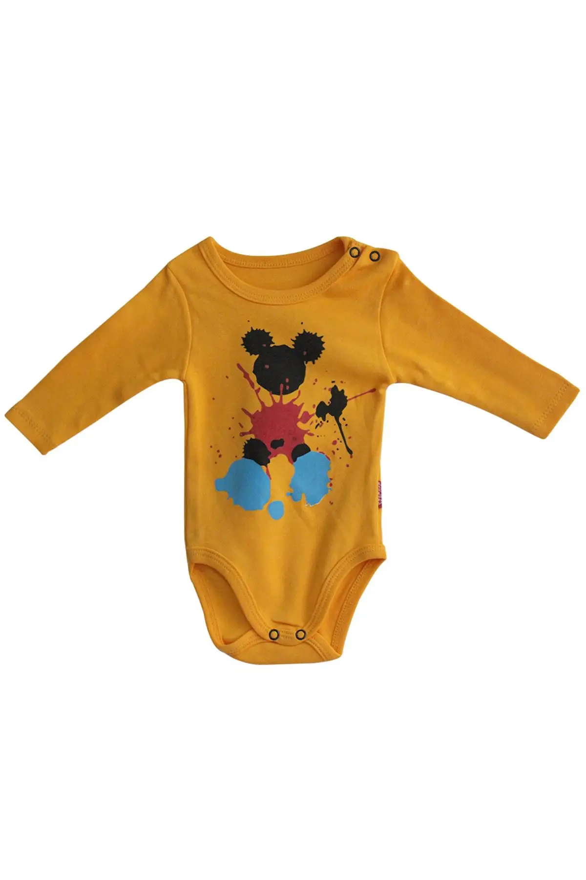 Mickey Printed Long Sleeve Baby The zibin-yellow