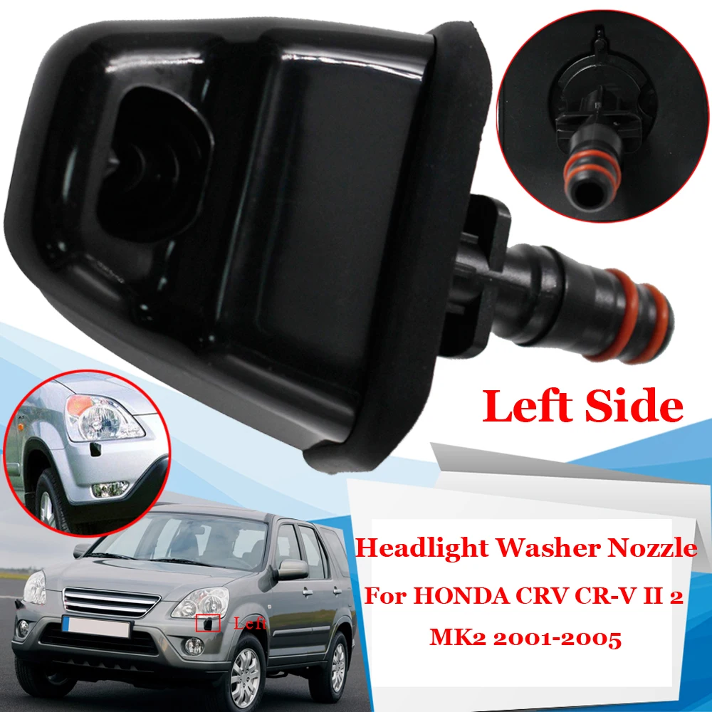 1pc Brand New Left Headlight Washer Nozzle Headlamp Sprayer High Quality Plastic For HONDA CRV CR-V II 2 MK2 01-05