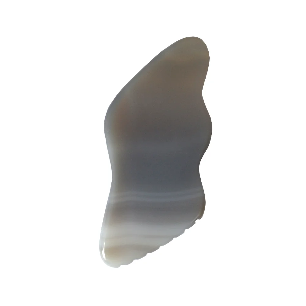 Natural Grey Agate Jade Guasha Massager Gua Sha  Face Lift Devices For SPA Acupuncture Therapy Trigger Point Treatment