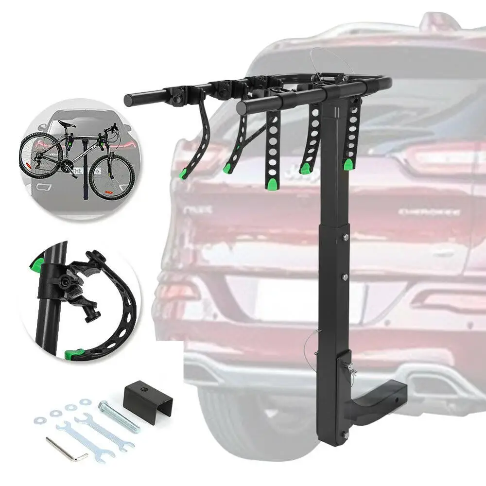 3 Bicycle Bike Rack Hitch Mount Carrier for Car Truck Auto SUV Rack 3 Bikes with 2