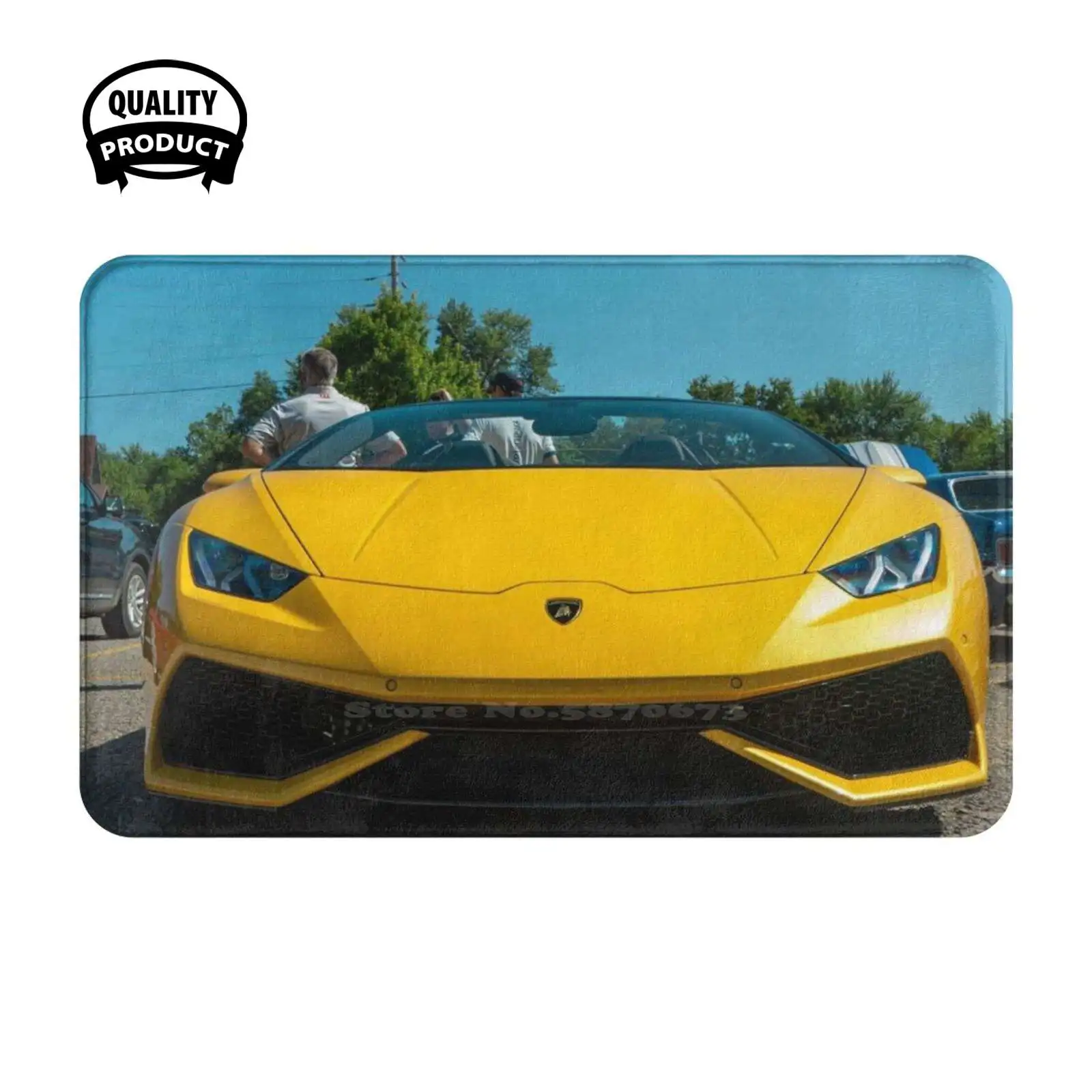 

Yellow Huracan Soft Cushion Home Carpet Door Mat Car Rug