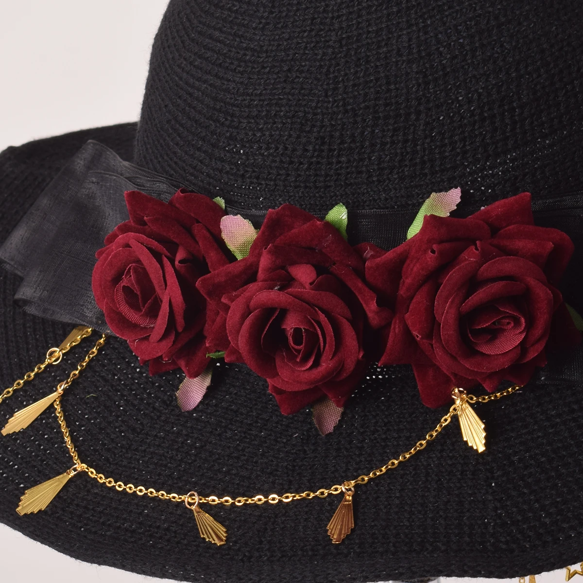 Chapeau de sorcière Lolita pour femmes, accessoires pour Halloween, mascarade, Rose, grand nœud, chapeaux de magicien, gothique, magique, fille, Cosplay, décor de fête