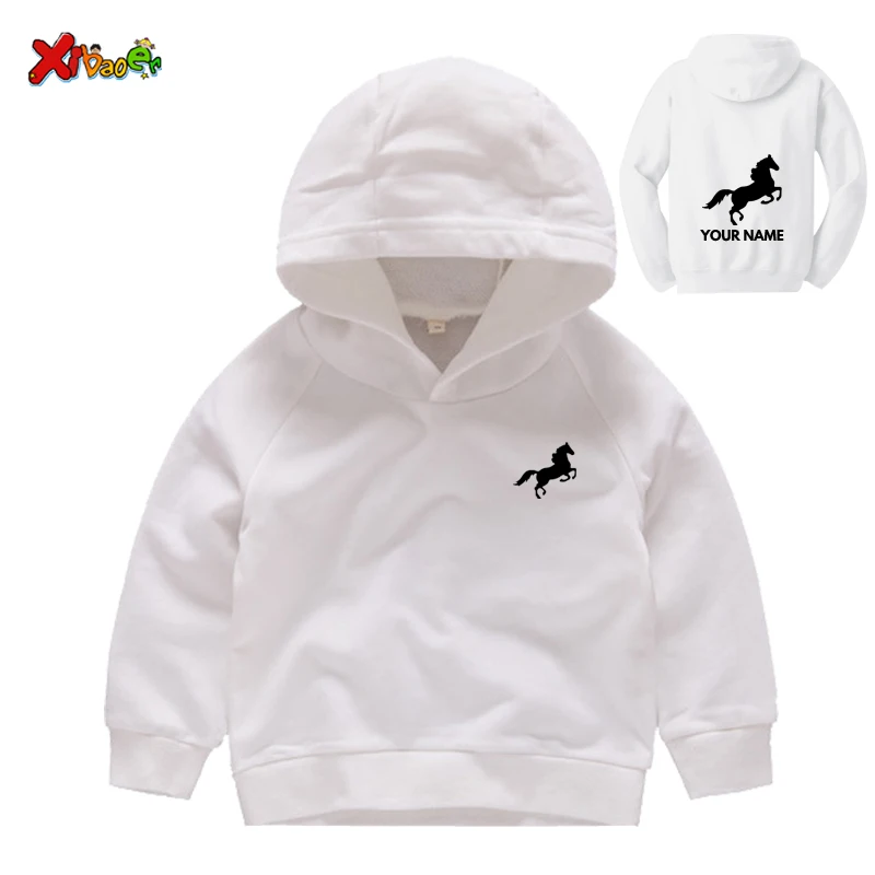 Hoodie Girls Kids Hooded Sweatshirts Children\'s Hoodies Hoodies Personalised Horse Riding Hoodie Gift for Boys Kids Sweatshirts