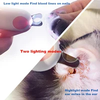 Professional Pet Nail Clipper LED Light Pet Nail Clipper Claw Grooming Scissors for Cats Small Dogs Scissors Cat Accessories 4