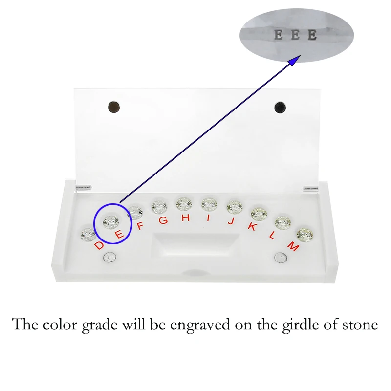 Imagem -06 - Master Stone Tester Tools Rodada Laser Cubic Zirconia Pedra Grau de Cor Padrão Diamante Gia 4cs