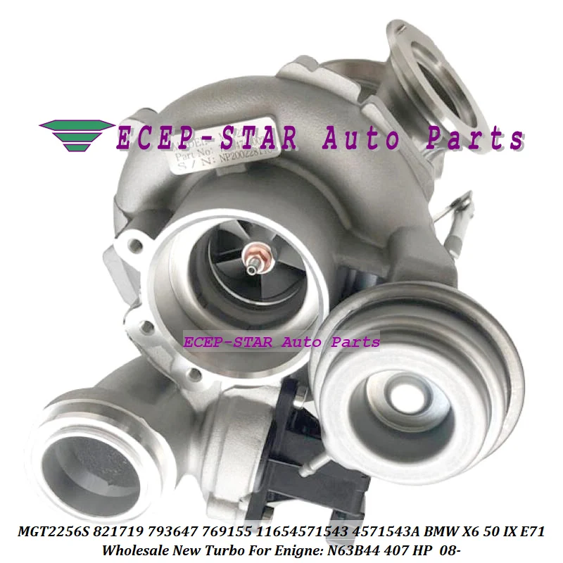 

Турбо MGT2256S 821719 793647 769155 11654571543 4571543A 7590598A02 N63B44 Для BMW X6 50 IX E71 N63B44 407 HP 08- 4571543A01