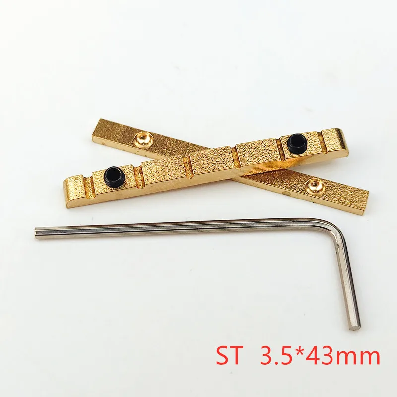 Adjustable Bell Brass Nut Guitar Brass Bridge Nut Split Regulation Nut Replacement Parts For LP Guitar/ST Guitar