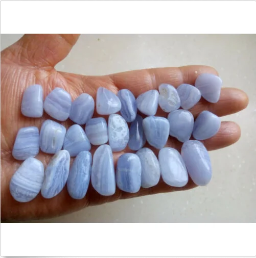 30pcs Natural agate stone polished blue lace agate stone 40-50g