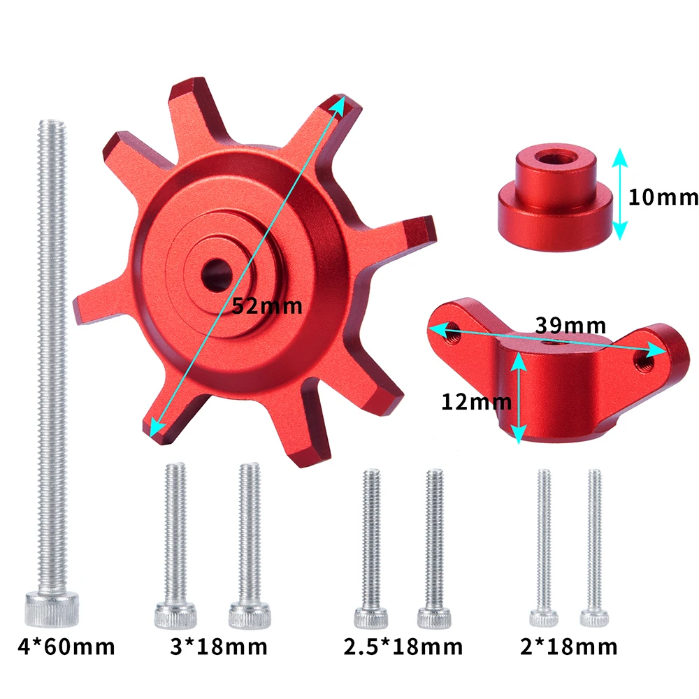 YEAHRUN Metallic Black/Red Tire Assembly/Disassembly Aid Tool for 1/10 RC Crawler Car 1.9 2.2 Inch Beadlock Wheel Rim