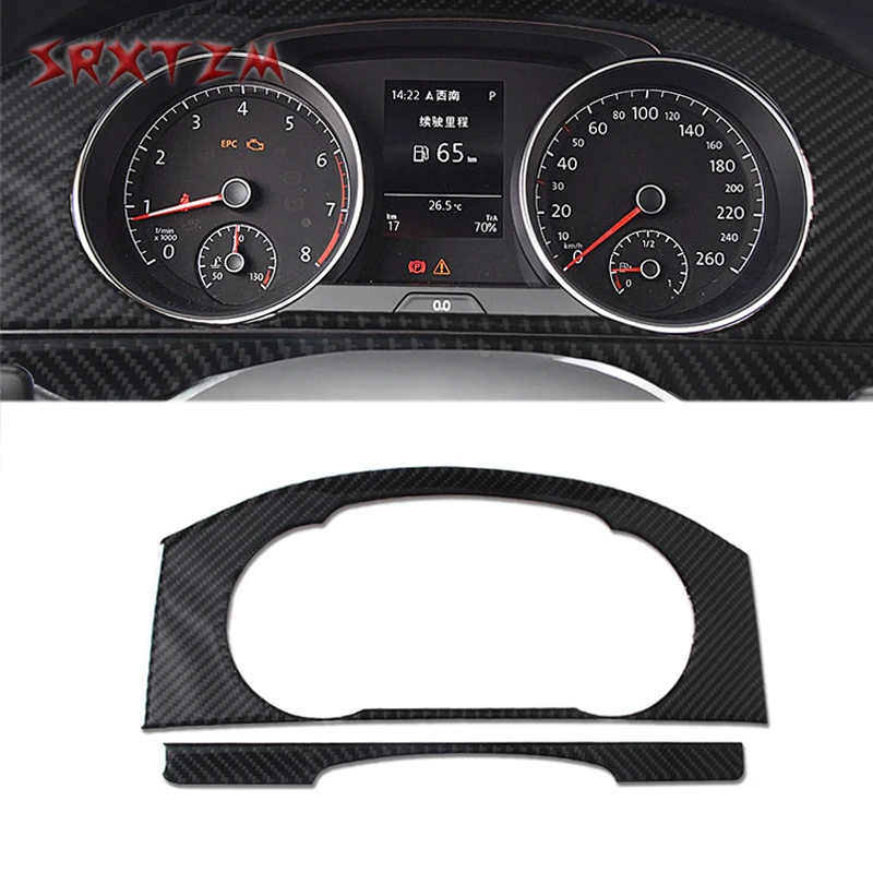 Car Styling Carbon Fiber Dashboard Odometer Decoration Cover Trim Sticker For Volkswagen Vw Golf 7 Gti Mk7 2014-2019 Interior