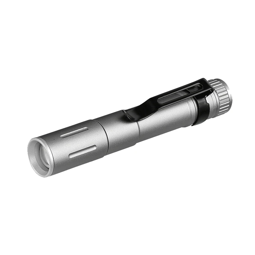 Torcia a penna a LED, testa zoomabile, torcia tascabile Super luminosa a 3 modalità con messa a fuoco regolabile per emergenza, campeggio