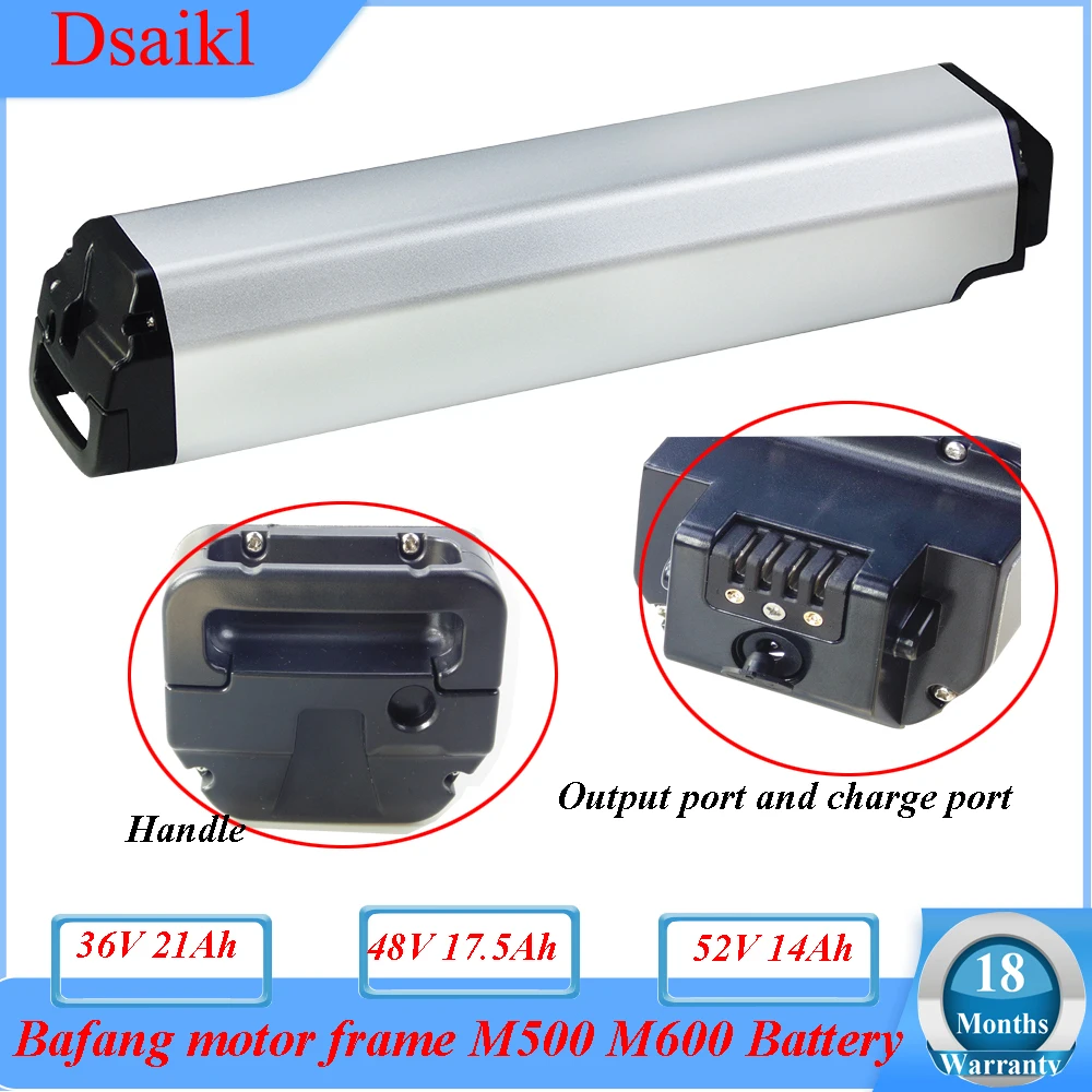 Dengfu E10 Frame Battery Pack 36V 48V 52V 13Ah 15Ah 17.5Ah 21Ah Bafang Motor Hidden Batteries 250W 500W 750W Ebike Batteries