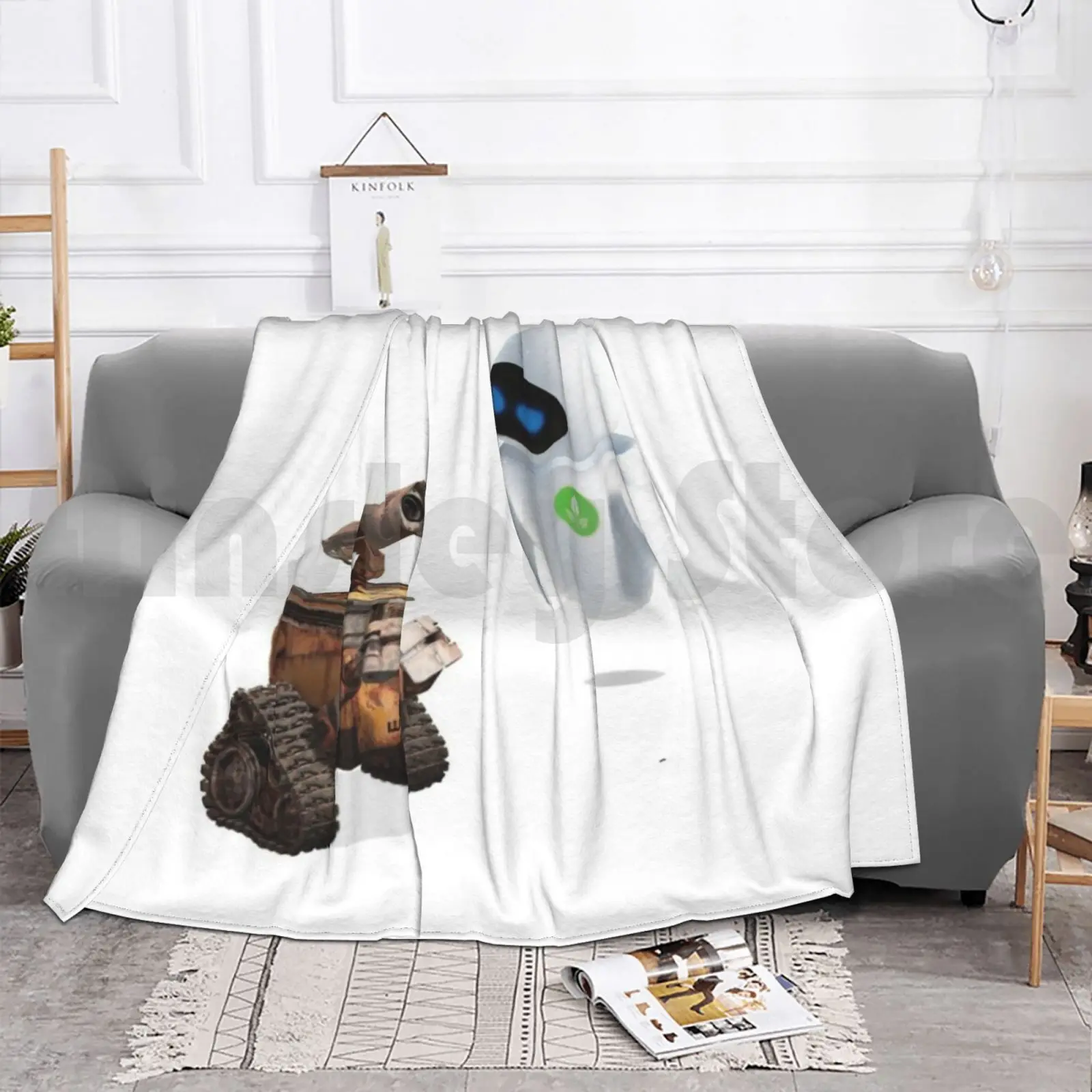 Ldrr (رابط الروبوتات لمسافات طويلة) بطانية عصرية مخصصة Ldr Robots Earth Walle Eve