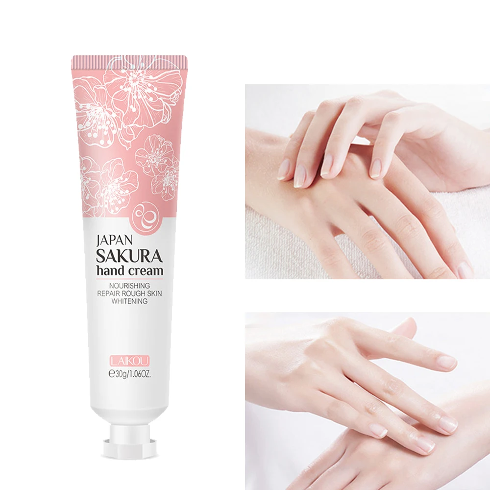 30g Cherry Blossom Hand Cream Moisturizing Anti Drying Anti Crack Smooth Improve Dullness Reduce Fine Lines Hand Care Cream