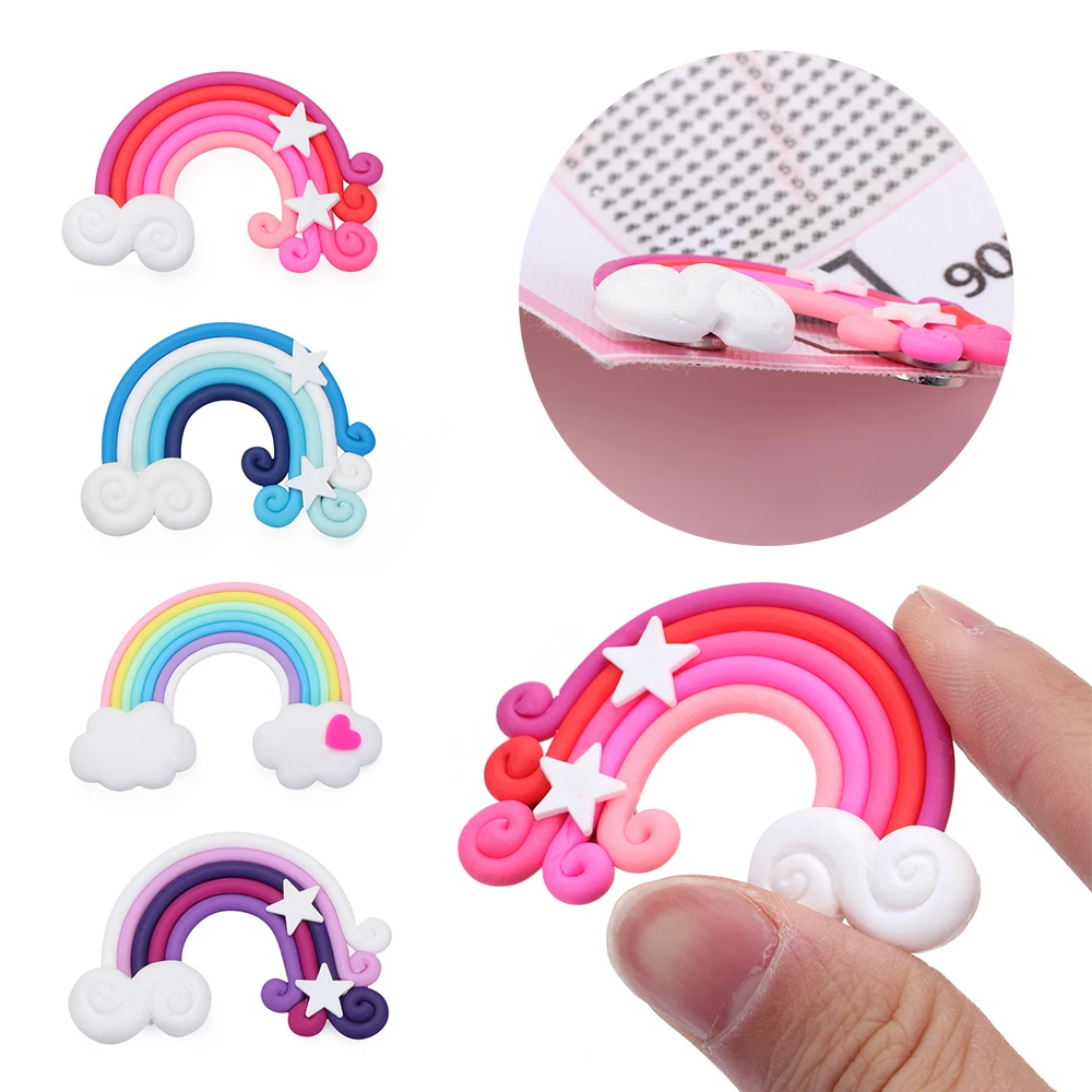 1 PC New Cute 5D Diamond Painting Tools Rainbow Clouds Elephant Magnet Cover Minder for Parchment Paper Cover Holder Accessories