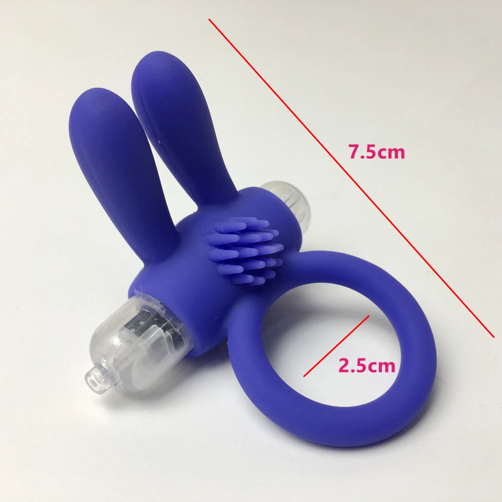 durable rabbit penis ring vibrator cock cage cockring clitoris massager vibrating masturbation Cocking delay ejaculation sex toy