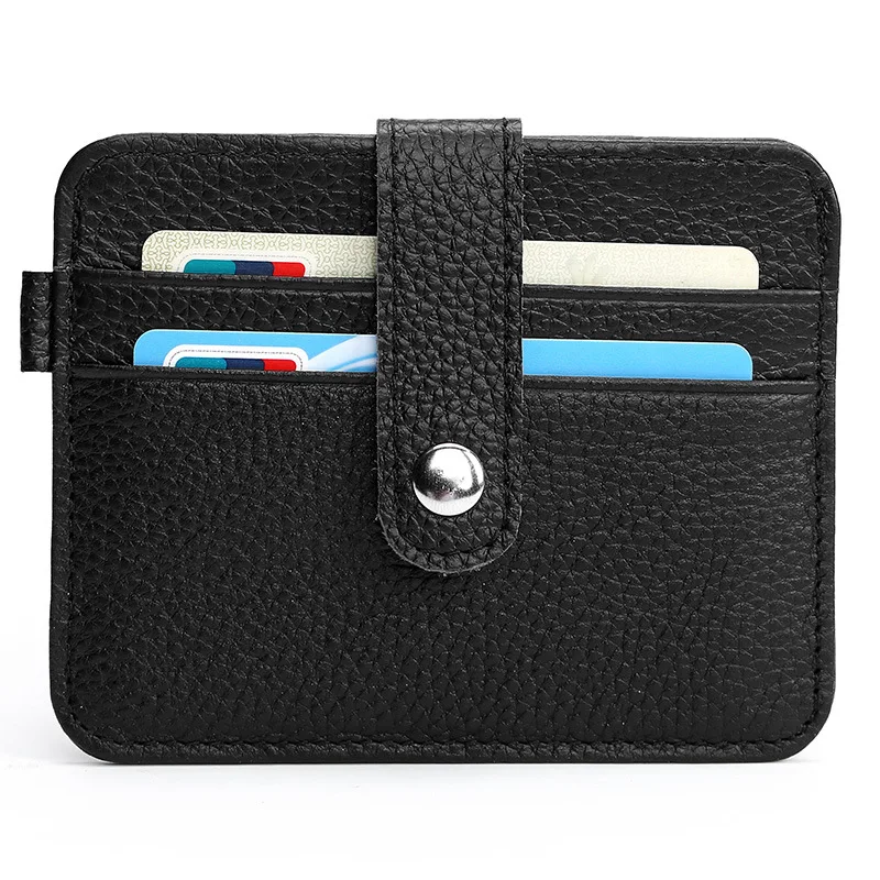 Ultra-thin Leather Men's Card Holder Card Holder Multi-function Document Holder Personalized First Layer Cowhide Card Holder