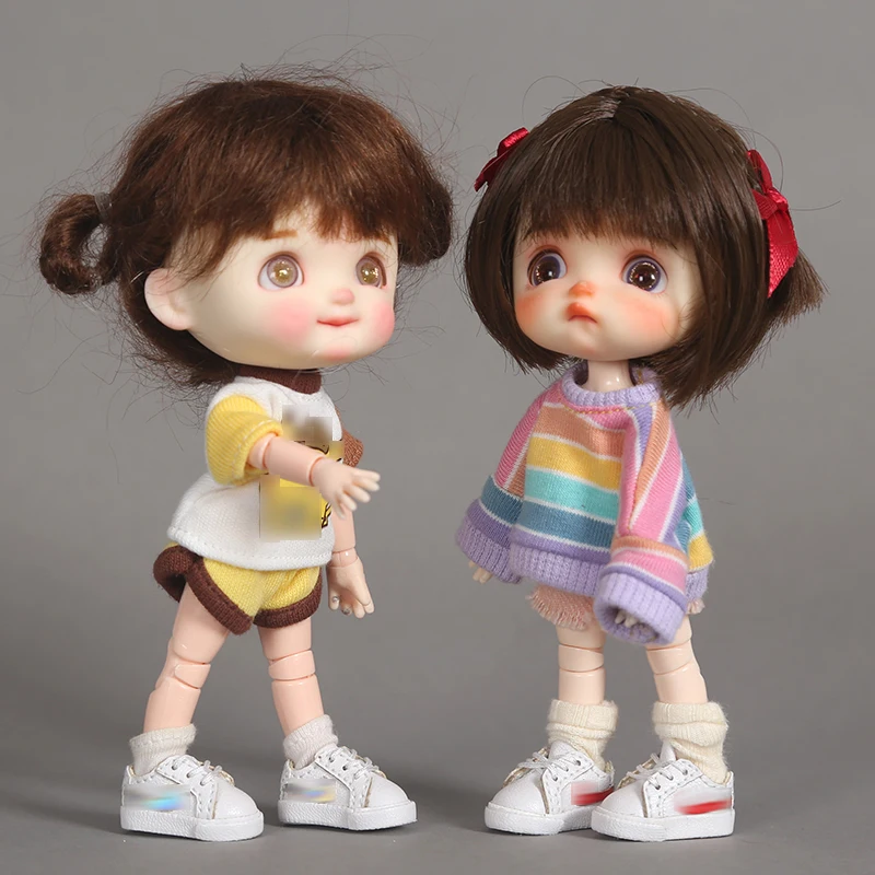 Bjd Quần Áo Ob11 Quần Áo Áo Len Sọc Cho: Obitsu11 Molly, GSC Cơ Thể 1/8 1/12 Bjd,, nguyên Nai, BJD Phụ Kiện Búp Bê