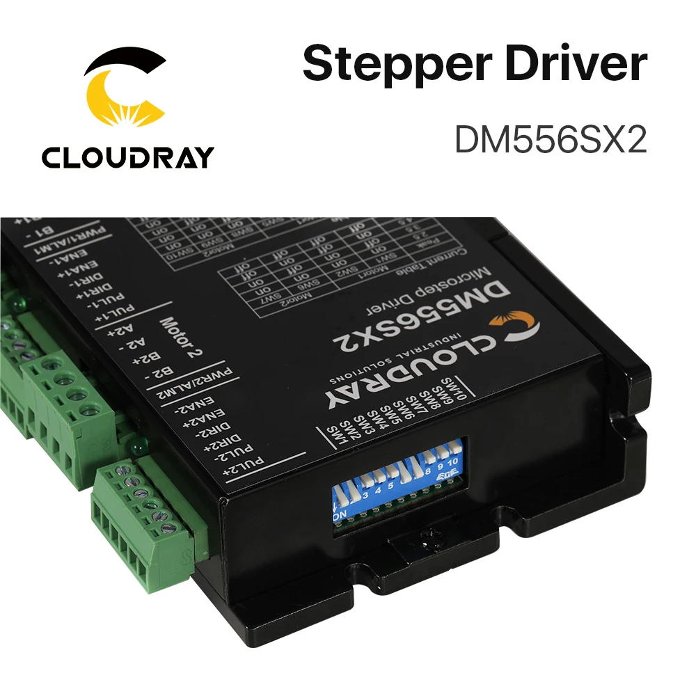 Imagem -06 - Cloudray-nema Stepper Motor Driver para Máquina de Gravação Controlador Cnc Nema 23 24 Dm556sx2 5.6a 2448v dc Peças