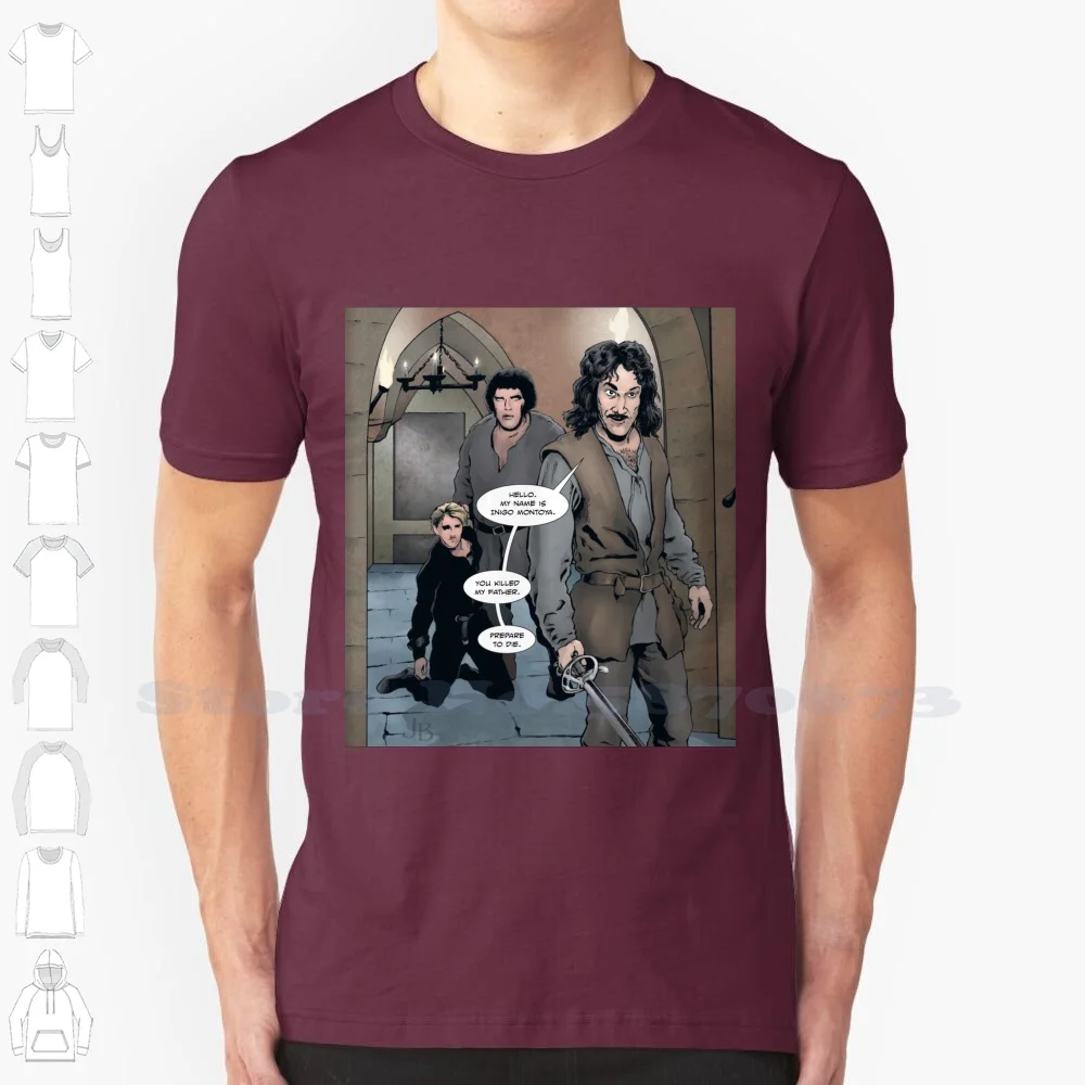 Inigo Montoya , The Princess Bride 100% Cotton T-Shirt The Princess Bride Inigo Montoya Andre The Giant 80S Movies Fantasy