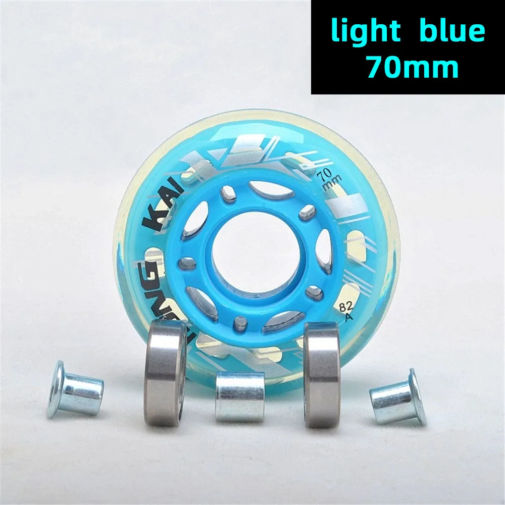 64mm 68mm 70mm wrotki + ABEC7 608zz łożysko do jazdy na łyżwach + przekładki tuleja niebieski czerwony różowy czarny 64 68 70 inline tire kids